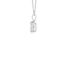 Prong-Set Emerald-Cut Lab-Grown Diamond Solitaire Pendant