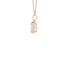 Prong-Set Emerald-Cut Lab-Grown Diamond Solitaire Pendant