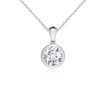 Load image into Gallery viewer, Bezel-Set Round Lab-Grown Diamond Solitaire Pendant
