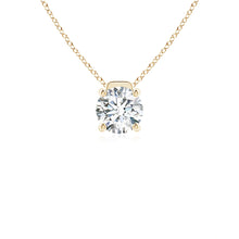 Lab-Grown Solitaire Round Diamond Floating Pendant