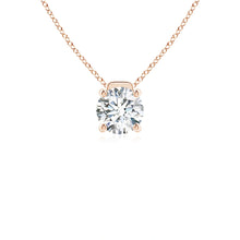 Lab-Grown Solitaire Round Diamond Floating Pendant