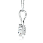 Load image into Gallery viewer, Lab-Grown Solitaire Diamond Twist Bale Pendant
