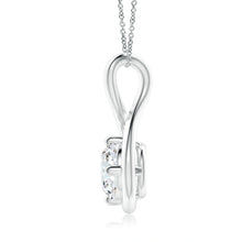 Lab-Grown Solitaire Diamond Twist Bale Pendant