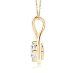 Load image into Gallery viewer, Lab-Grown Solitaire Diamond Twist Bale Pendant
