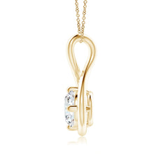 Lab-Grown Solitaire Diamond Twist Bale Pendant