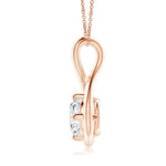 Load image into Gallery viewer, Lab-Grown Solitaire Diamond Twist Bale Pendant
