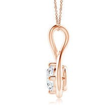 Lab-Grown Solitaire Diamond Twist Bale Pendant