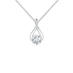 Load image into Gallery viewer, Round Lab-Grown Diamond Infinity Twist Pendant with Accents
