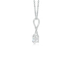 Load image into Gallery viewer, Round Lab-Grown Diamond Infinity Twist Pendant with Accents
