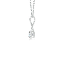 Round Lab-Grown Diamond Infinity Twist Pendant with Accents