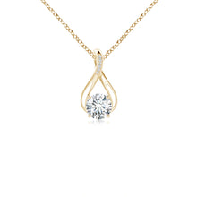 Round Lab-Grown Diamond Infinity Twist Pendant with Accents