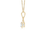 Load image into Gallery viewer, Round Lab-Grown Diamond Infinity Twist Pendant with Accents
