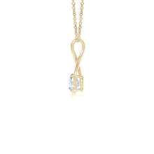 Round Lab-Grown Diamond Infinity Twist Pendant with Accents