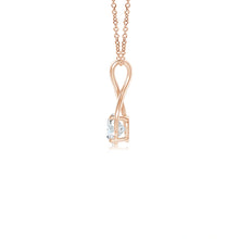 Round Lab-Grown Diamond Infinity Twist Pendant with Accents