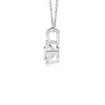 Load image into Gallery viewer, Round Prong-Set Lab-Grown Diamond Solitaire V-Bale Pendant
