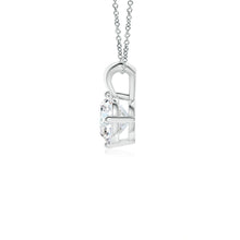 Round Prong-Set Lab-Grown Diamond Solitaire V-Bale Pendant