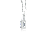 Load image into Gallery viewer, Lab-Grown East-West Bezel-Set Emerald-Cut Diamond Pendant
