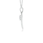Load image into Gallery viewer, Lab-Grown Solitaire Diamond Ribbon Pendant

