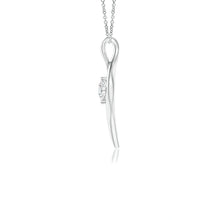 Lab-Grown Solitaire Diamond Ribbon Pendant
