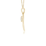 Load image into Gallery viewer, Lab-Grown Solitaire Diamond Ribbon Pendant

