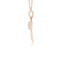 Lab-Grown Solitaire Diamond Ribbon Pendant