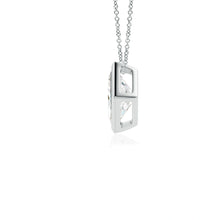 Bezel-Set Princess-Cut Lab-Grown Diamond Solitaire Pendant