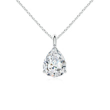 Lab-Grown Solitaire Pear Diamond Classic Pendant