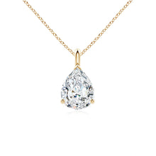 Lab-Grown Solitaire Pear Diamond Classic Pendant