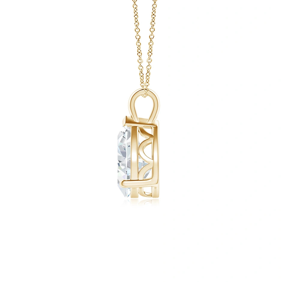 Lab-Grown Solitaire Pear Diamond Classic Pendant