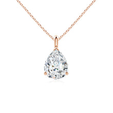 Lab-Grown Solitaire Pear Diamond Classic Pendant