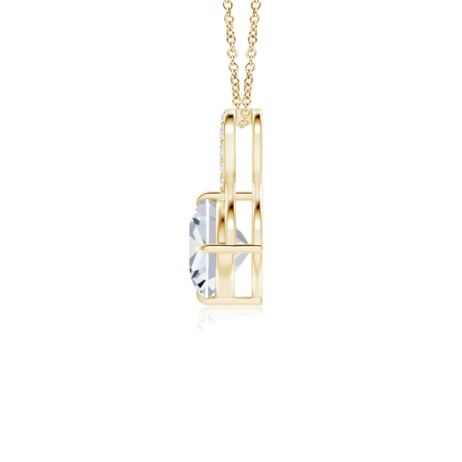 Lab-Grown Claw-Set Diamond Infinity Pendant with Lab Diamond Accents