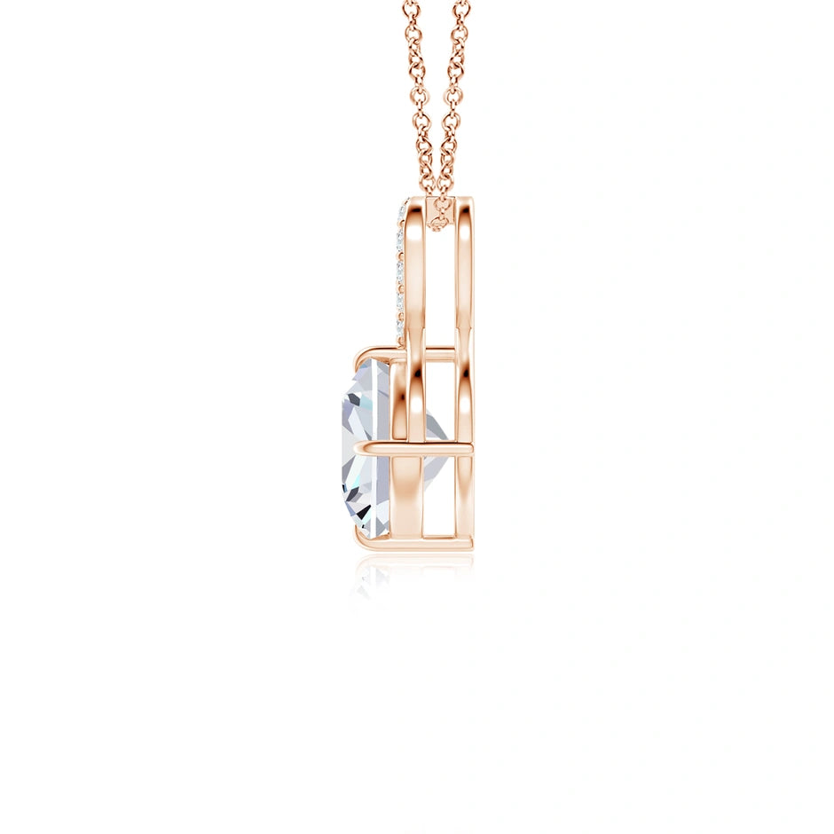 Lab-Grown Claw-Set Diamond Infinity Pendant with Lab Diamond Accents