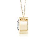 Load image into Gallery viewer, Lab-Grown Bezel-Set Round Diamond Solitaire Necklace
