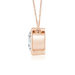 Load image into Gallery viewer, Lab-Grown Bezel-Set Round Diamond Solitaire Necklace
