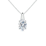 Load image into Gallery viewer, Lab-Grown Oval Diamond Solitaire Pendant

