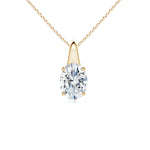 Load image into Gallery viewer, Lab-Grown Oval Diamond Solitaire Pendant
