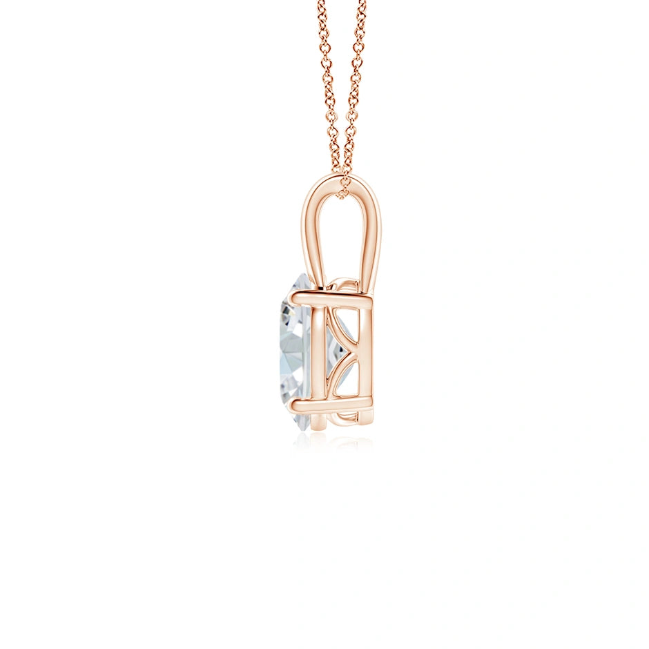 Lab-Grown Oval Diamond Solitaire Pendant