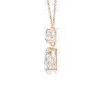 Load image into Gallery viewer, Lab-Grown Solitaire Pear Diamond Drop Pendant with Accent
