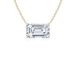 Load image into Gallery viewer, East-West Emerald-Cut Lab-Grown Diamond Solitaire Pendant
