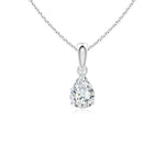 Load image into Gallery viewer, Prong-Set Pear Lab-Grown Diamond Solitaire Pendant
