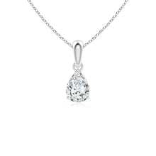 Prong-Set Pear Lab-Grown Diamond Solitaire Pendant