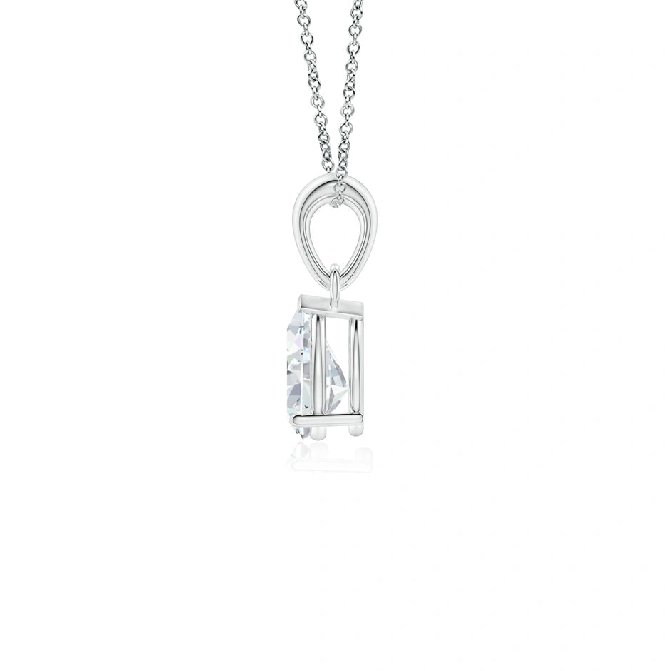 Prong-Set Pear Lab-Grown Diamond Solitaire Pendant