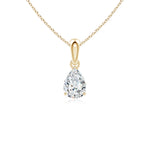 Load image into Gallery viewer, Prong-Set Pear Lab-Grown Diamond Solitaire Pendant
