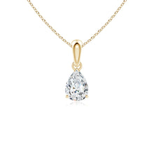 Prong-Set Pear Lab-Grown Diamond Solitaire Pendant
