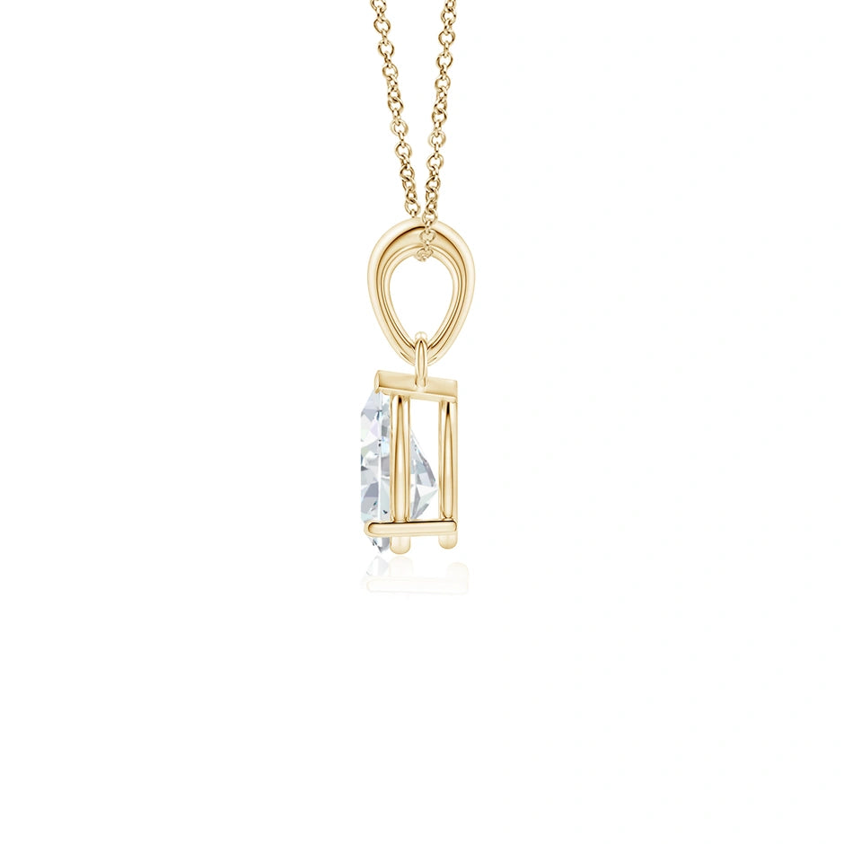 Prong-Set Pear Lab-Grown Diamond Solitaire Pendant