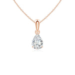 Load image into Gallery viewer, Prong-Set Pear Lab-Grown Diamond Solitaire Pendant
