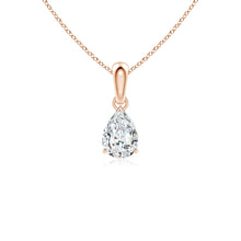 Prong-Set Pear Lab-Grown Diamond Solitaire Pendant