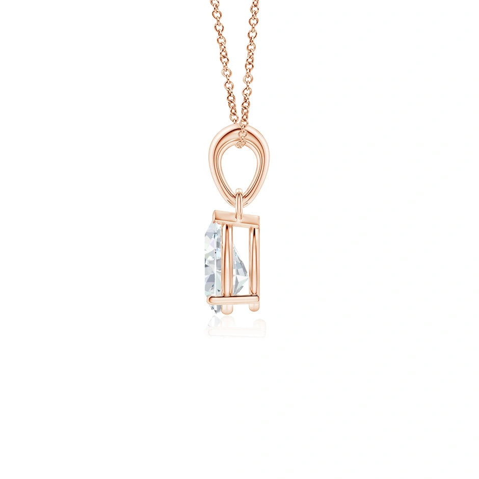 Prong-Set Pear Lab-Grown Diamond Solitaire Pendant