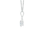 Load image into Gallery viewer, Oval Lab-Grown Diamond Infinity Twist Pendant with Accents
