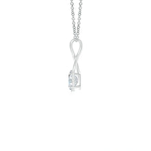 Oval Lab-Grown Diamond Infinity Twist Pendant with Accents